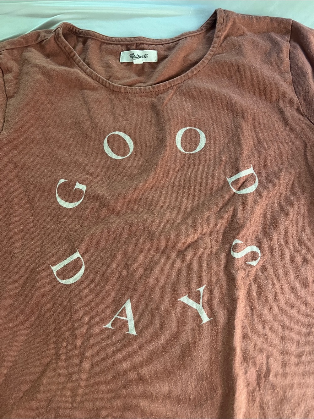 Madewell Rust Graphic 'GOOD DAYS' Short Sleeve Tee - Picture 3 of 3